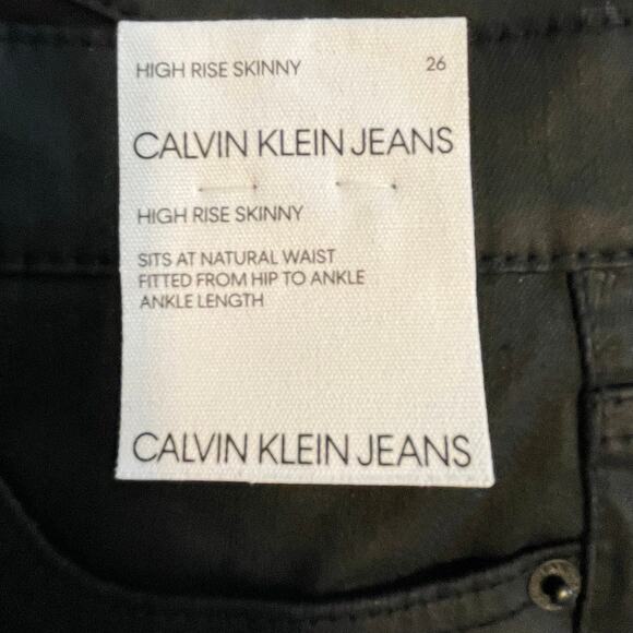 Calvin Klein Jeans, Size 26, Black High-Rise Skinny Jeans - Picture 11 of 11